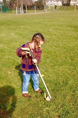 Child at estate clean up in the Gallops